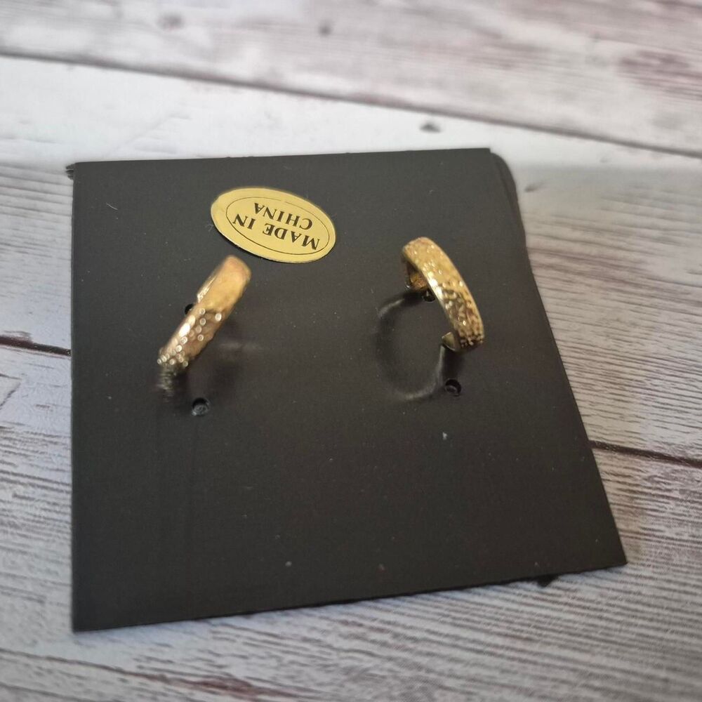 Small Vintage Gold Plated huggies